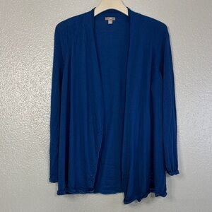 J. Jill Deep Blue Open Front Cardigan